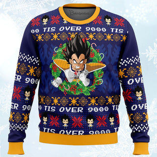 Tis Over 9000 Ugly Christmas Sweater For Men & Women Christmas Gift Sweater PT392