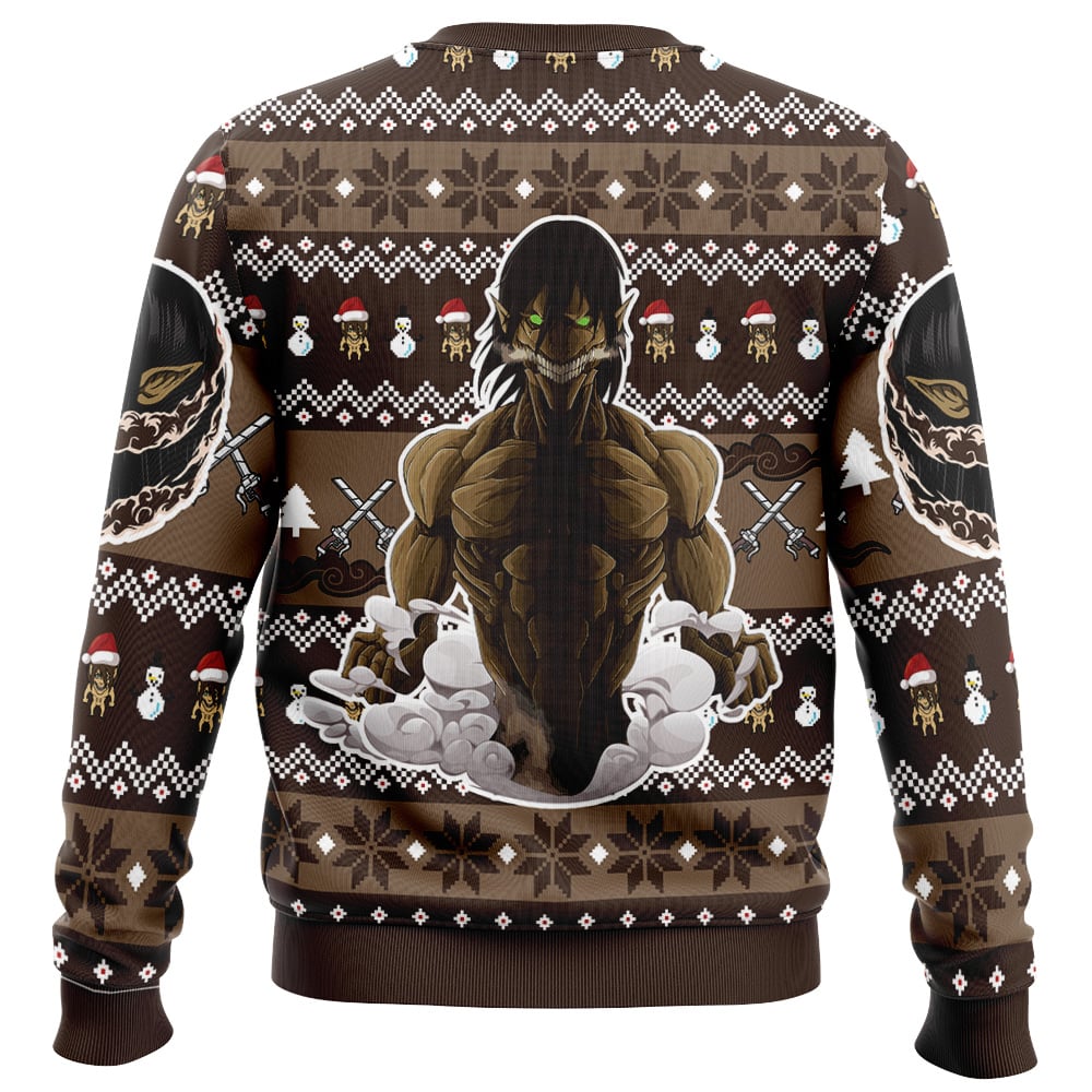 Titan Eren Attack on Titan Ugly Christmas Sweater