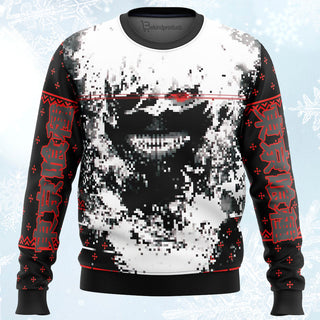 Tokyo Ghoul Kaneki Splatter Ugly Christmas Sweater For Men & Women Christmas Gift Sweater PT354