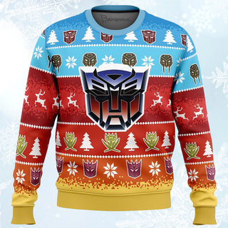 Transformers  Ugly Christmas Sweater For Men & Women Christmas Gift Sweater PT036