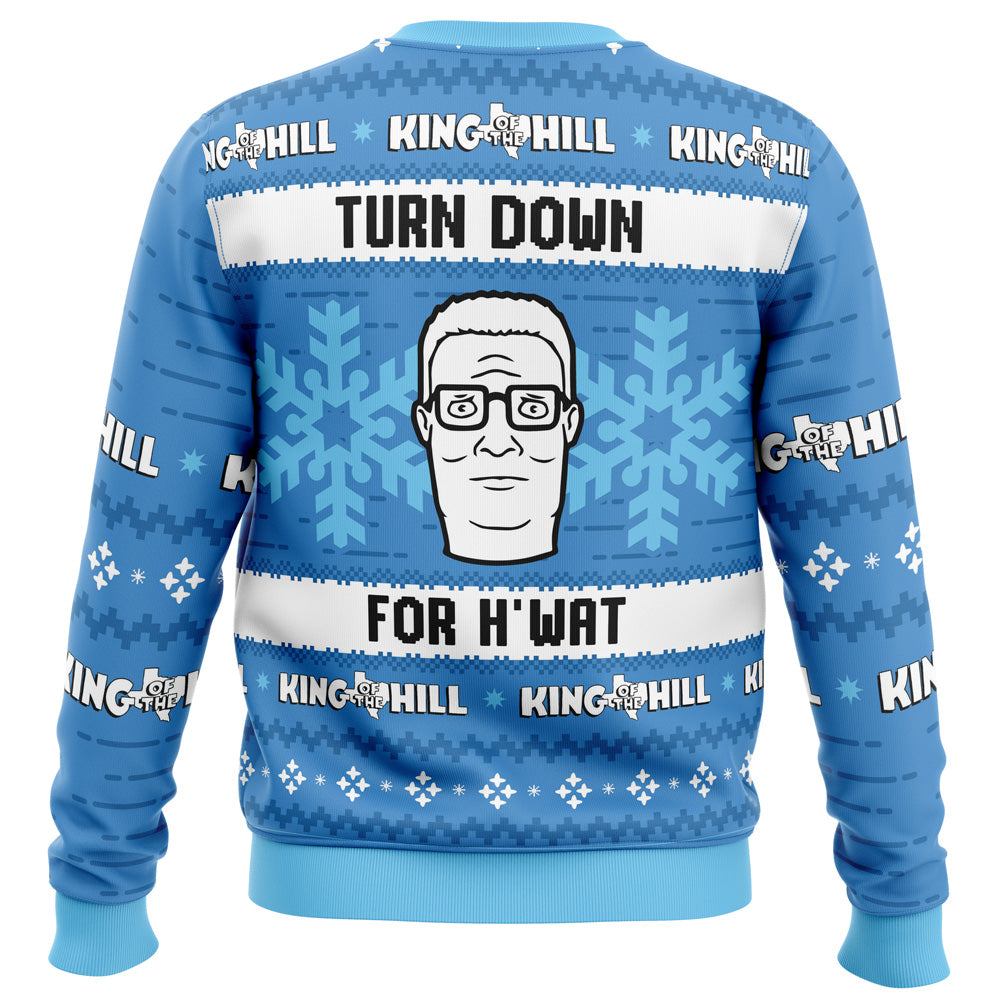 Turn Down For H'wat King of The Hill Ugly Christmas Sweater