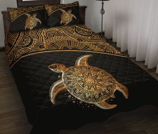 Turtle Mandala Decoration QBS Quilt Bed Set Bedroom Decoration Twin/Queen/King Size Bedding