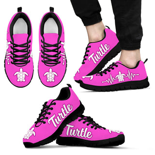 Turtle White Heartbeat Pink Sneaker Fashion Comfortable Shoes Running Walking Lightweight Casual Shoes