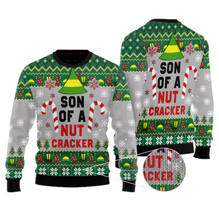 Son Of A Nut Cracker Ugly Christmas Sweater For Men & Women Christmas Gift Sweater US1323