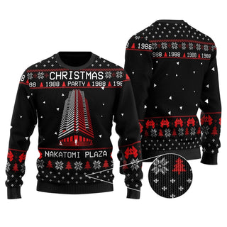 1988 Nakatomi Plaza Ugly Christmas Sweater For Men & Women Christmas Gift Sweater US2108