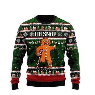 Oh Snap Gingerbread Ugly Christmas Sweater For Men & Women Christmas Gift Sweater US2636