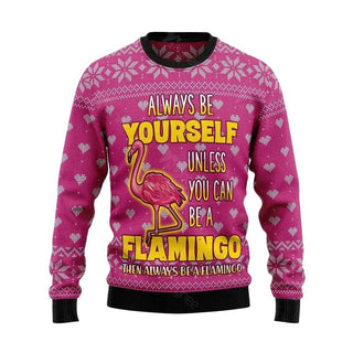 Be A Flamingo Christmas Ugly Christmas Sweater For Men & Women Christmas Gift Sweater US3099