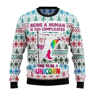 Be Unicorn Ugly Christmas Sweater For Men & Women Christmas Gift Sweater US3100