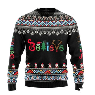 Believe Christmas Ugly Christmas Sweater For Men & Women Christmas Gift Sweater US3474