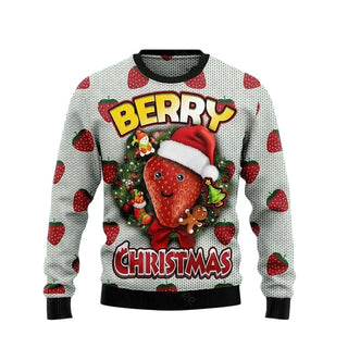 Berry Christmas Ugly Christmas Sweater For Men & Women Christmas Gift Sweater US3476