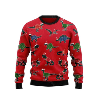 Amazing Dinosaur Ugly Christmas Sweater For Men & Women Christmas Gift Sweater US3685