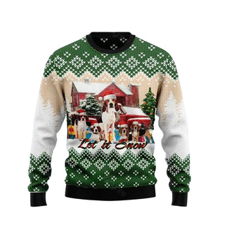 American Foxhound Let It Snow Ugly Christmas Sweater For Men & Women Christmas Gift Sweater US3706