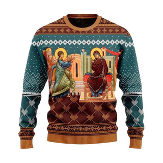 Annunciation Of The Mother Of God Ugly Christmas Sweater For Men & Women Christmas Gift Sweater US3707