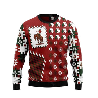 Awesome Cowboy Ugly Christmas Sweater For Men & Women Christmas Gift Sweater US3721