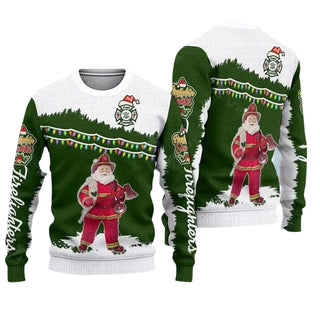 Awesome Santa Firefighter Ugly Christmas Sweater For Men & Women Christmas Gift Sweater US3727