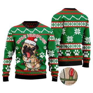 Bah Humpug Ugly Christmas Sweater For Men & Women Christmas Gift Sweater US3743