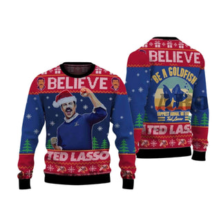 Believe Futbol Is Life Ugly Christmas Sweater For Men & Women Christmas Gift Sweater US4541