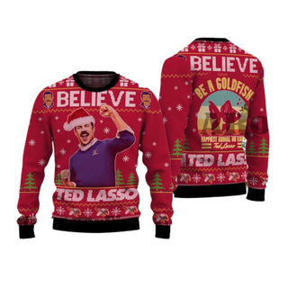 Believe Futbol Is Life Ugly Christmas Sweater For Men & Women Christmas Gift Sweater US4543