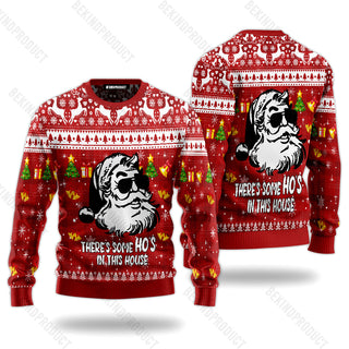 There Is Some Hos in This House Ugly Christmas Sweater For Men & Women Christmas Gift Sweater USN1118