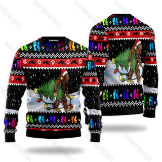 Bigfoot Believe Christmas Ugly Christmas Sweater For Men & Women Christmas Gift Sweater USN3064