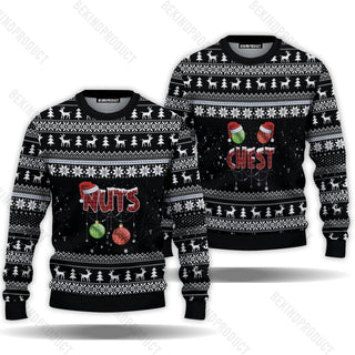 Chestnuts Couple Ugly Christmas Sweater Christmas Gift Anniversary Sweater USNC1022