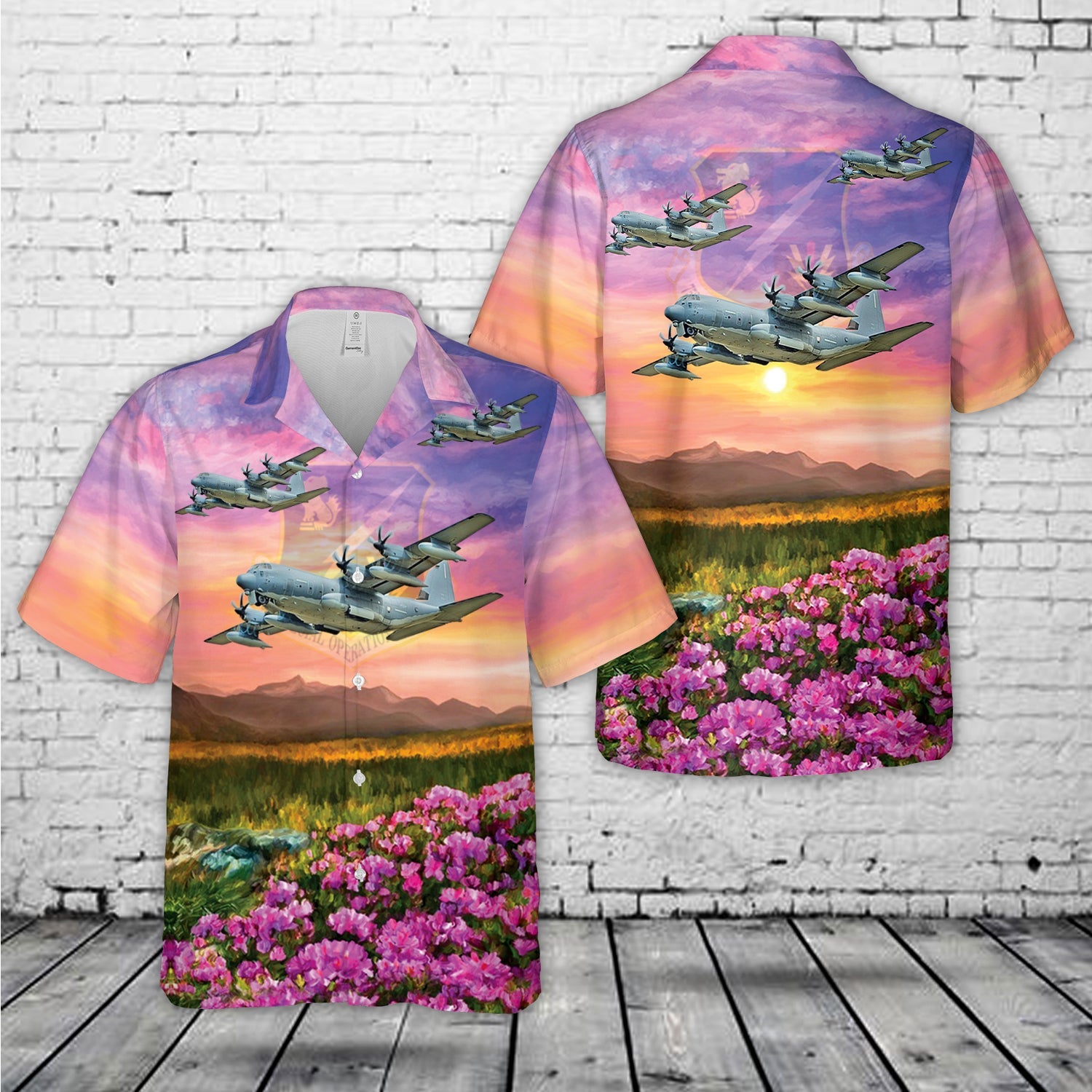US Air Force 752nd Special Operations Group MC-130J Commando II Hawaiian Shirt