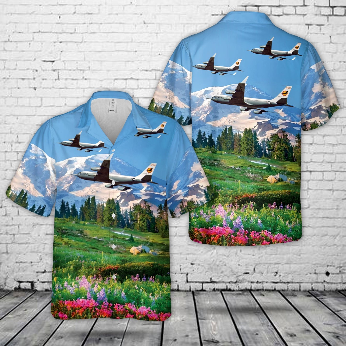 US Air Force KC-135A in flight with Winglets for NASA Hawaiian Shirt