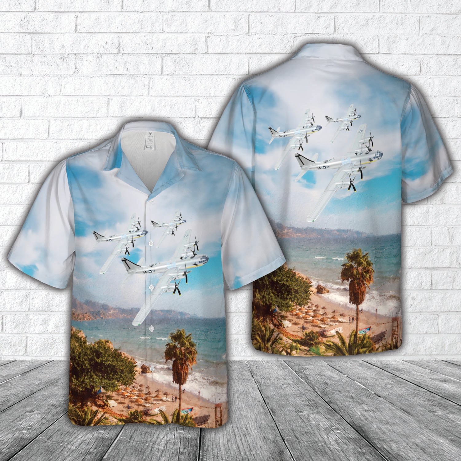 US Army Air Forces 875th BS Boeing B-29 Superfortress T Square 54 Hawaiian Shirt
