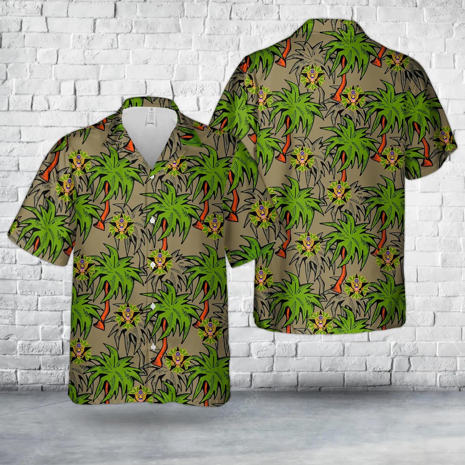 US Army Staff Identification Badge Hawaiian Shirt