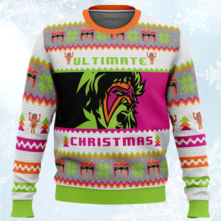 Ultimate Warrior Christmas Ugly Christmas Sweater For Men & Women Christmas Gift Sweater PT782