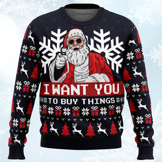 Uncle Santa Claus Ugly Christmas Sweater For Men & Women Christmas Gift Sweater PT394