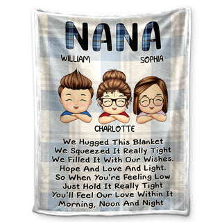 We Filled It With Our Wishes - Loving Gifts For Grandma, Grandmother, Mom - Personalized Fleece Blanket