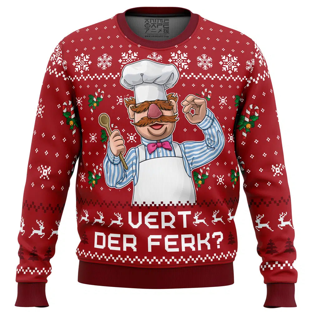 Vert Der Ferk The Muppet Show Ugly Christmas Sweater