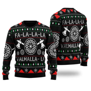 Viking Valhalla Xmas Ugly Christmas Sweater For Men & Women Christmas Gift Sweater US1628