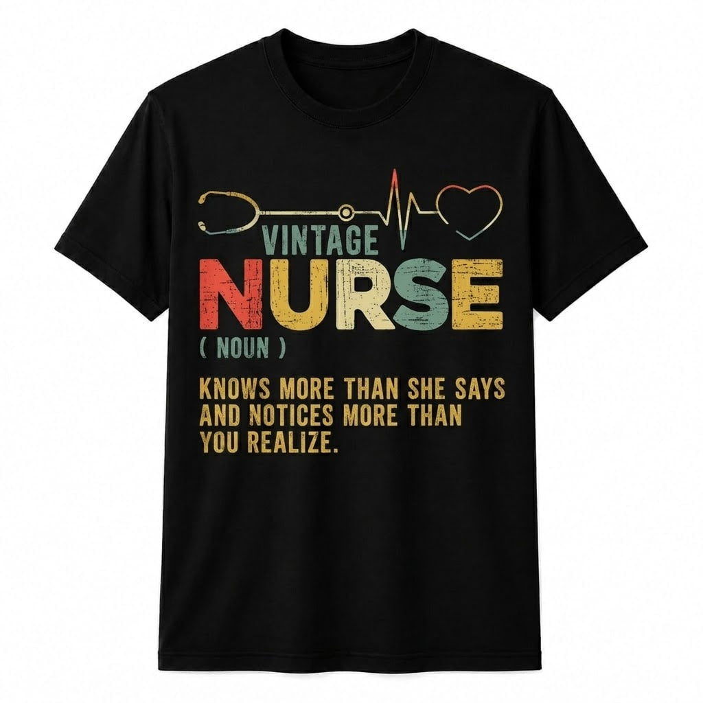 Personalized Vintage Nurse Definition Shirt Custom Medical Humor RN Unisex T-Shirt