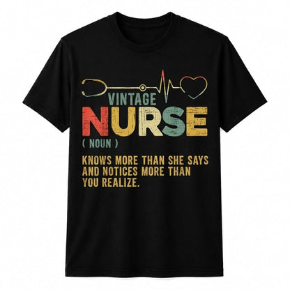 Personalized Vintage Nurse Definition Shirt Custom Medical Humor RN Unisex T-Shirt
