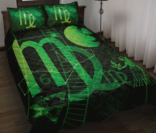 Virgo Zodiac Greeting QBS Quilt Bed Set Bedroom Decoration Twin/Queen/King Size Bedding