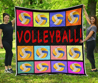 Volleyball Ball Quilt Full Soft Material Print Multiple Size Gift Bedroom Decoration