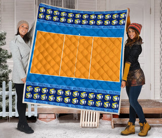 Volleyball Court Quilt Full Soft Material Print Multiple Size Gift Bedroom Decoration