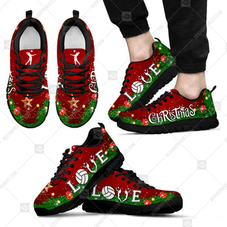 Volleyball Shoes Love Christmas Sneaker Tennis Walking Shoes Noel Gift - Best Shoes For Men And Women