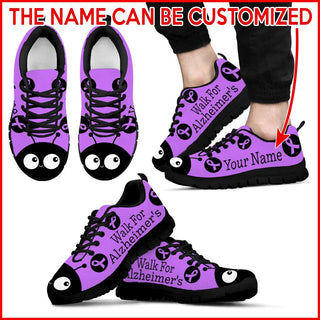 Walk For Alzheimer's Lady Bug Sneaker - Personalized Custom - Best Shoes For Men And Women