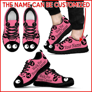 Walk For Breast Cancer Lady Bug Sneaker - Personalized Custom - Best Shoes For Men And Women