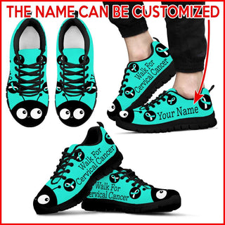 Walk For Cervical Cancer Lady Bug Sneaker - Personalized Custom - Best Shoes For Men And Women