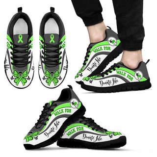 Walk For Donate Life Shoes Symbol Stripes Pattern Sneaker Walking Shoes - Best Shoes For Men And Women