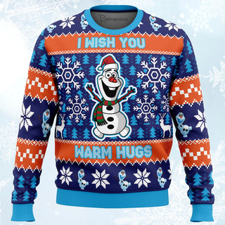 Warm Hugs Frozen Ugly Christmas Sweater For Men & Women Christmas Gift Sweater PT119