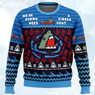 We’re Gonna Need A Bigger Boat Jaws Ugly Christmas Sweater For Men & Women Christmas Gift Sweater PT395