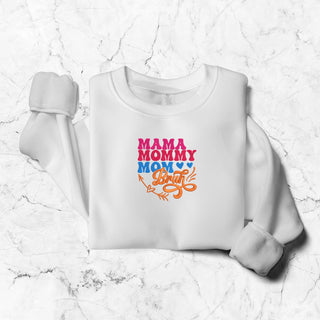 MAMA MOMMY MOM BRUH Embroidered Shirt, Mother's Day Sweatshirt, Mom Sweatshirt