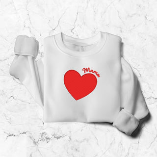 Big Heart Mama Embroidered Shirt, Mother's Day Sweatshirt, Mom Sweatshirt