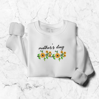 Mother's Day Flowers Embroidered Shirt, Mother's Day Sweatshirt, Mom Sweatshirt