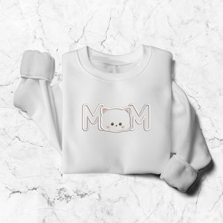 Cat Mom Embroidered Shirt, Mother's Day Sweatshirt, Mom Sweatshirt